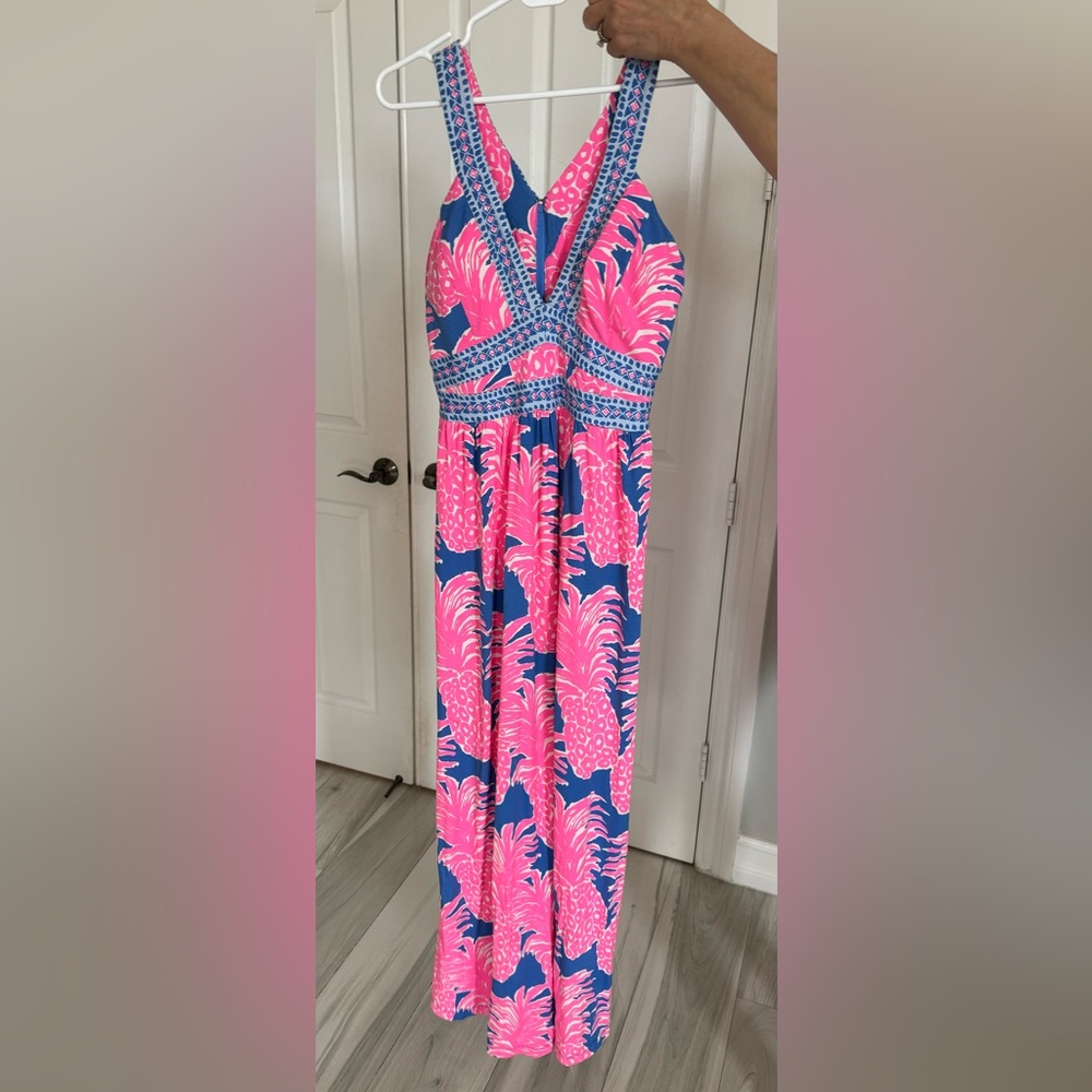 Lily Pulitzer size 6 pink blue Taryn maxi dress size 6